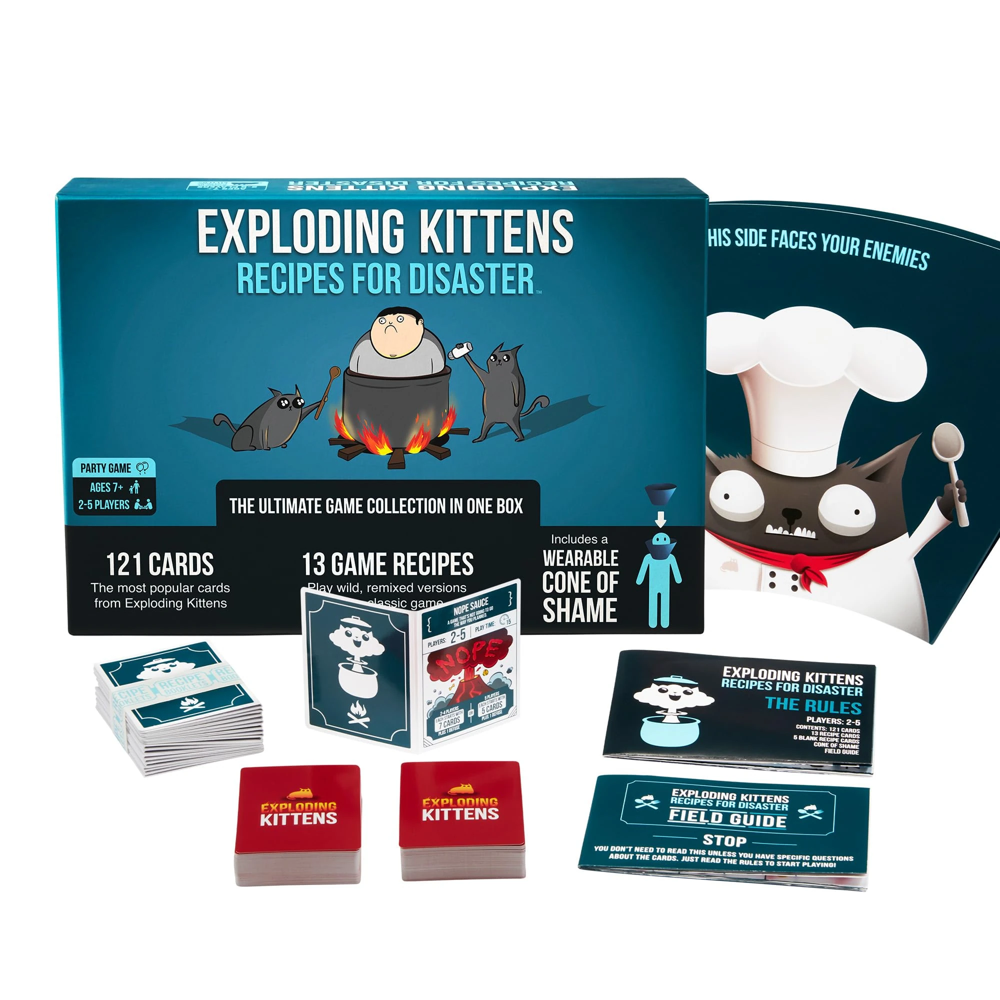 Exploding Kittens Recipes for Disaster - The Ultimate Collection With 13 New Ways To Play, 2-5 Players - Ages 7+, Adults and Kids Card Game, Great For Family Gatherings, Game Night