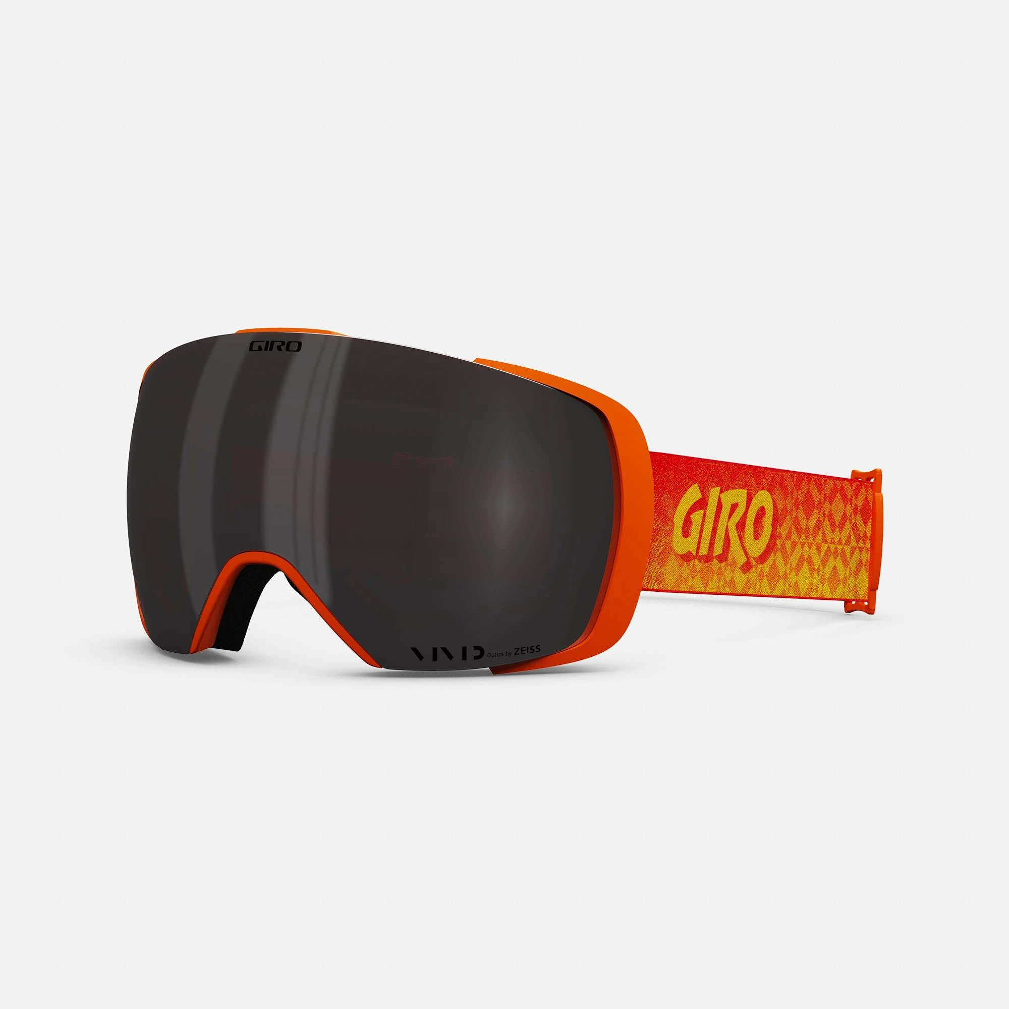 Giro Contact Adult Snow Goggle - Orange Cover Up Strap with Vivid Smoke/Vivid Infrared Lenses