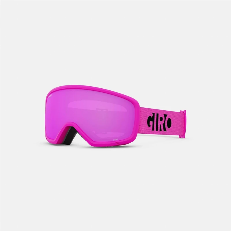 Giro Stomp Youth Snow Goggles - Pink Black Blocks - Amber Pink Lens - One Size