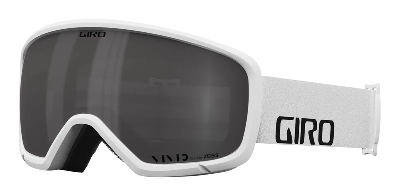 Giro Mens Ringo Snow Goggle - White Wordmark Strap with Vivid Smoke Lens