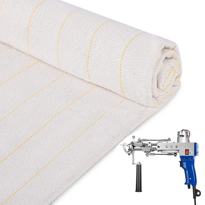 Primary Tufting Cloth with Marked Lines,2.1x2M Rug Backing Fabric,Monks Cloth for Cut/Loop Pile Tufting Gun, Punch Needle - Image 1
