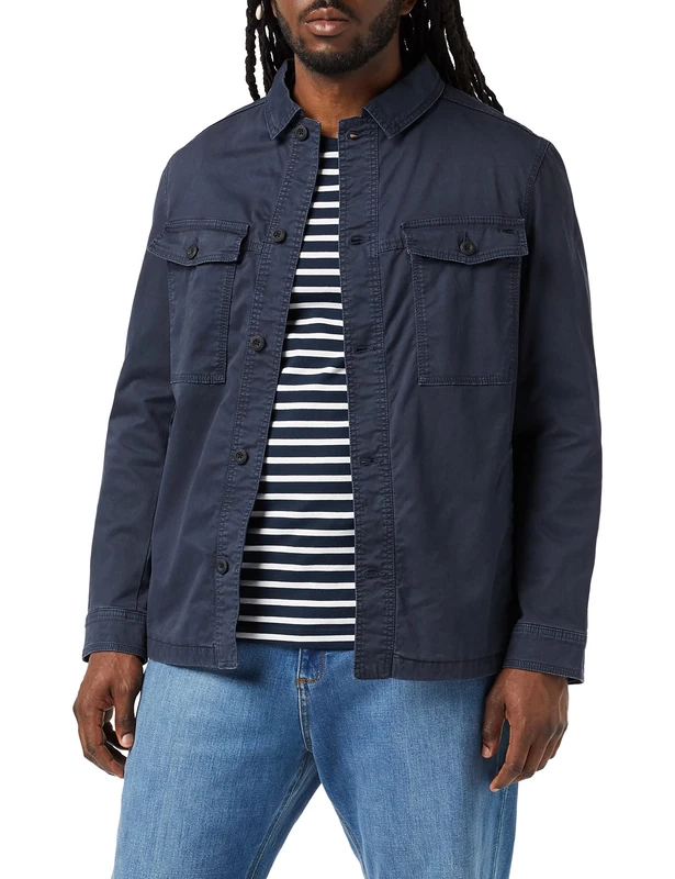 camel active Men's 442035/7I11 Casual Blazer, Night Blue, 54