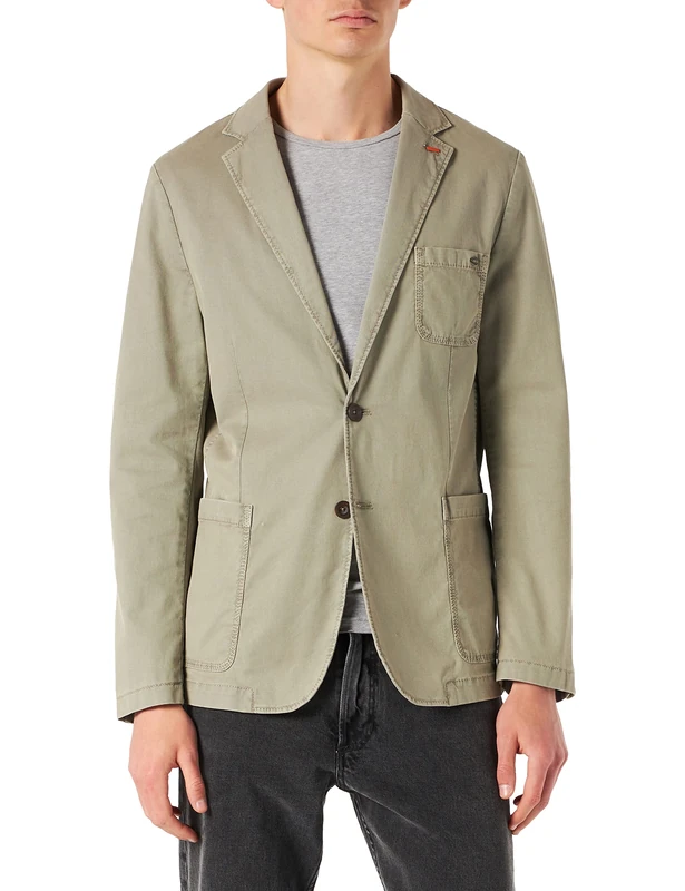 camel active Men's 444385/7581 Casual Blazer, Khaki, 48