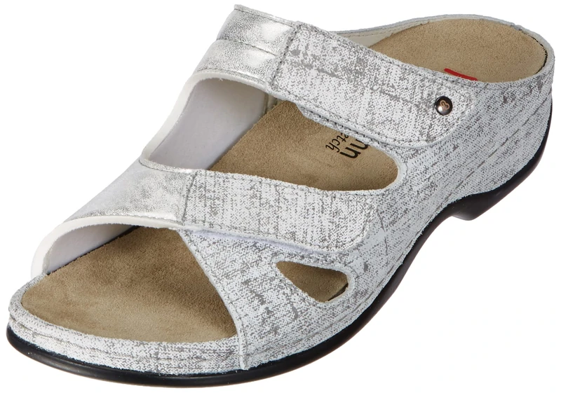 Berkemann Janna, Mule, Washed Gray Linen, - Image 1