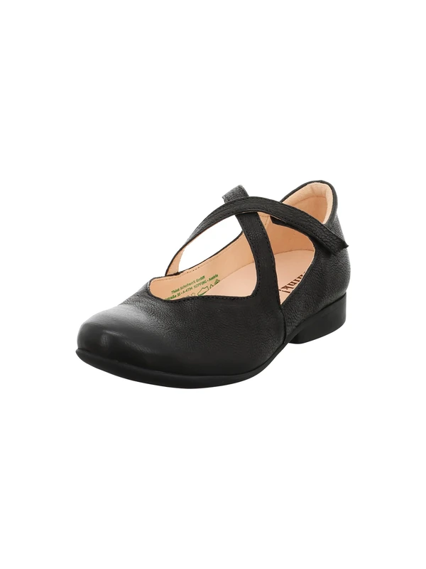 THINK! Damen GUAD2 chromfrei gegerbte nachhaltige Halbschuhe, Schwarz 0000