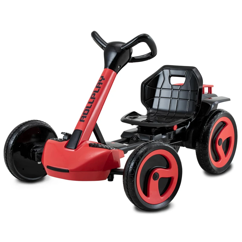 Rollplay FLEX XL, 12V Powered go kart that folds and expands for storage, Adjustable seat, Rear storage compartment, Age 5+, 12V 7Ah Battery, Max Weight: 50 kg, Red