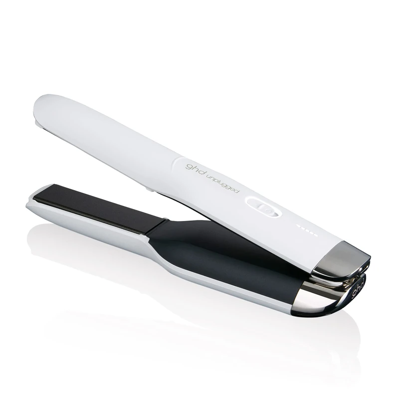 ghd unplugged - wireless professional hair iron with dual technology - zone, White