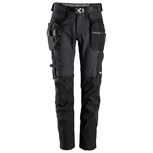 Snickers Workwear FlexiWork 6972 Work Trousers with Detachable Holster Pockets Steel Grey