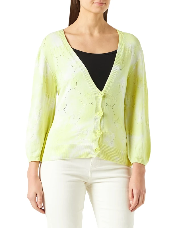 Pinko Women's VILLAYON Cardigan ECO Friendly Nuring Tunic, ZS2_Bianco/Verde, M