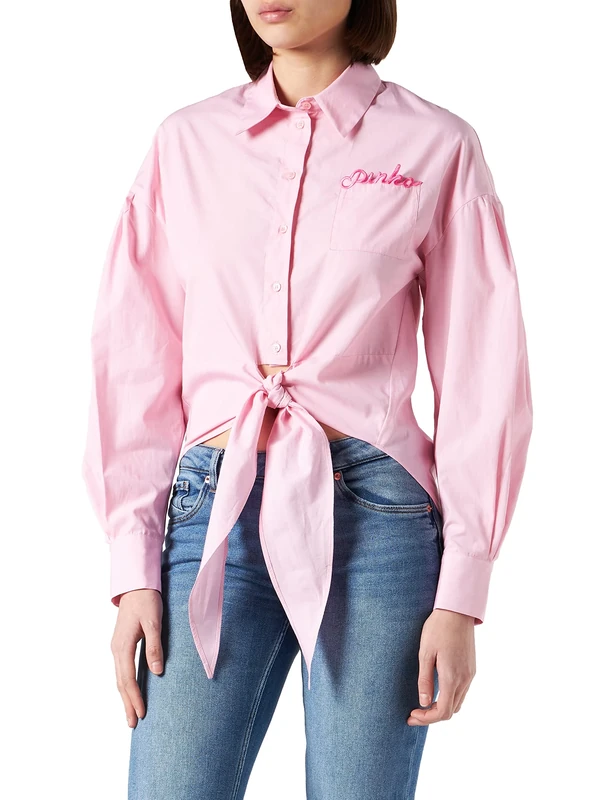 Pinko Women's CIAMPINO Camicia Popeline FIL Blouse, O59_PEONIA, 44