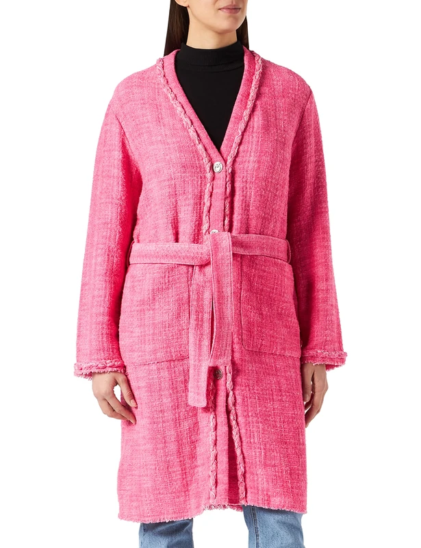 Pinko Women's Sassari SPOLVERO STUOIA Maltin Coat, P47_ROSA ROVENTE, 42