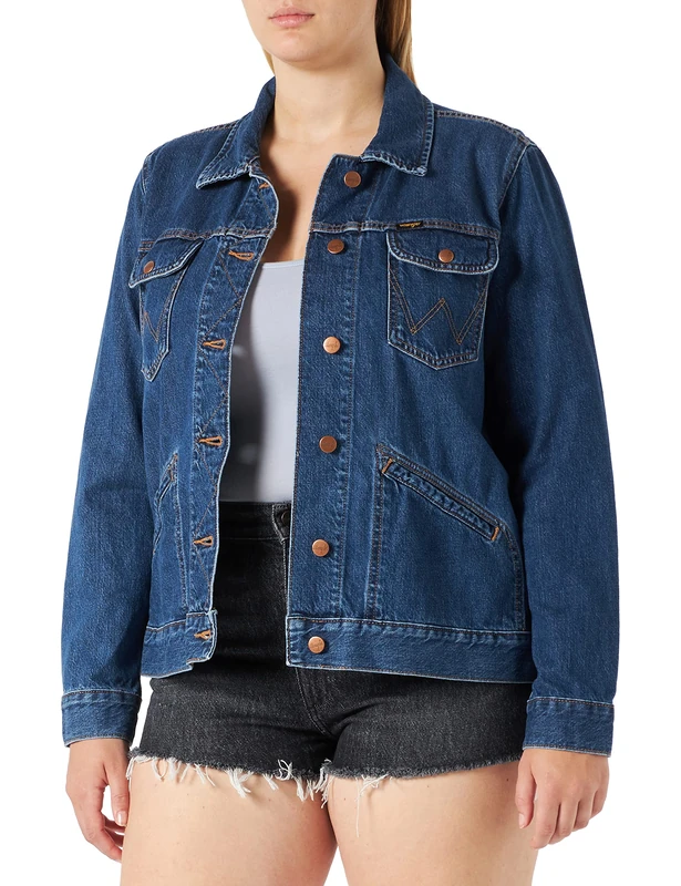 Wrangler Women's Denim Jacket, River Stone, XS
