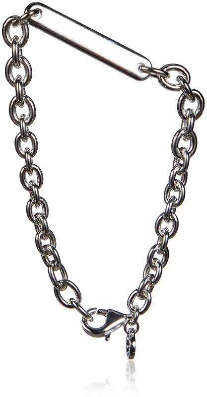 Pandora Icons Sterling silver link bracelet with engravable bar, 16