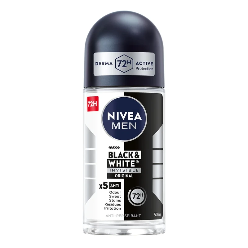 NIVEA MEN Black&White 48 H Invisible Original Antiperspirant in the ball for men 50 ml