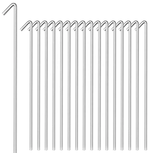 Green Haven U-Shaped Galvanised Metal Garden Pegs for Netting - 6”/150mm Garden Membrane Pegs for Weed Membrane Fabric, Netting Pegs, Metal Stakes Weed Control