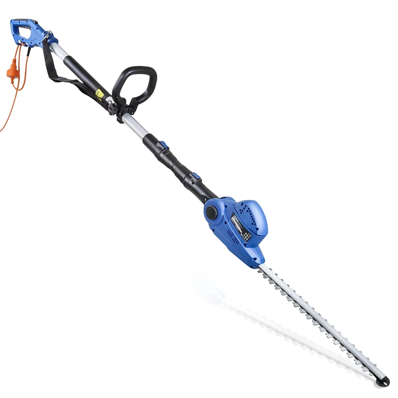 Hyundai Long Reach Corded Electric Pole Hedge Trimmer & Pruner – 550W, 450mm Blade, 2.52m Reach, Lightweight 4.84kg, 10m Power Cord, 3 Year Warranty