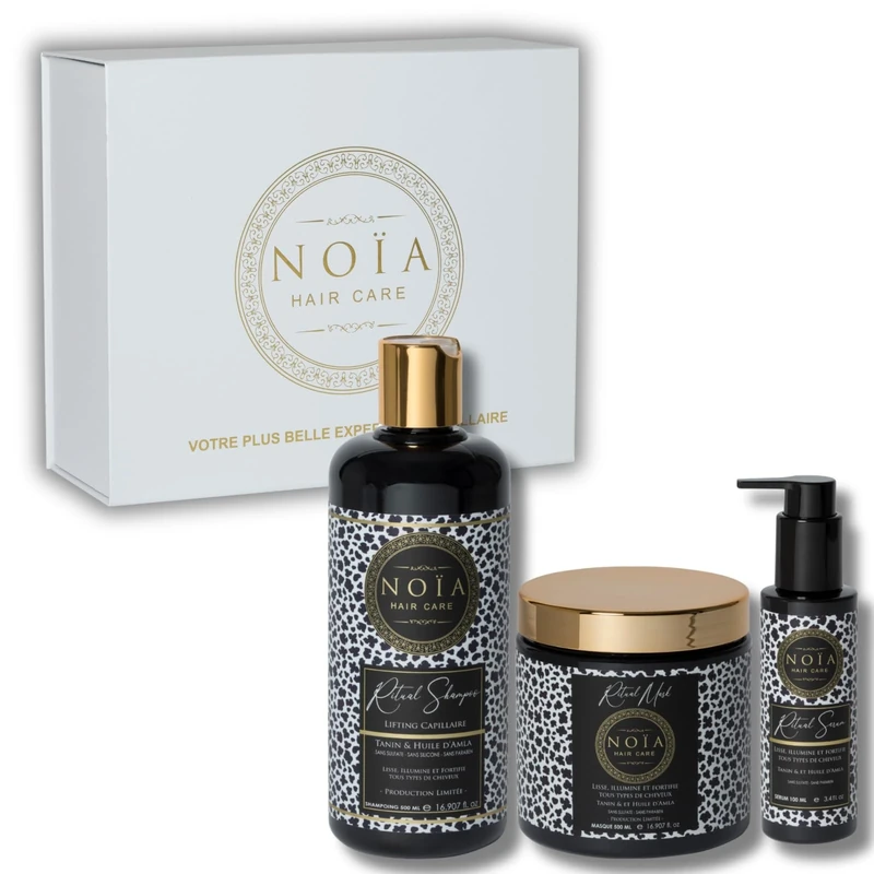 NOÏA HAIR - Prestige Hair Care Premium Set - RITUAL Collection - Shampoo + Mask + Serum (Tannin & Amla Oil)