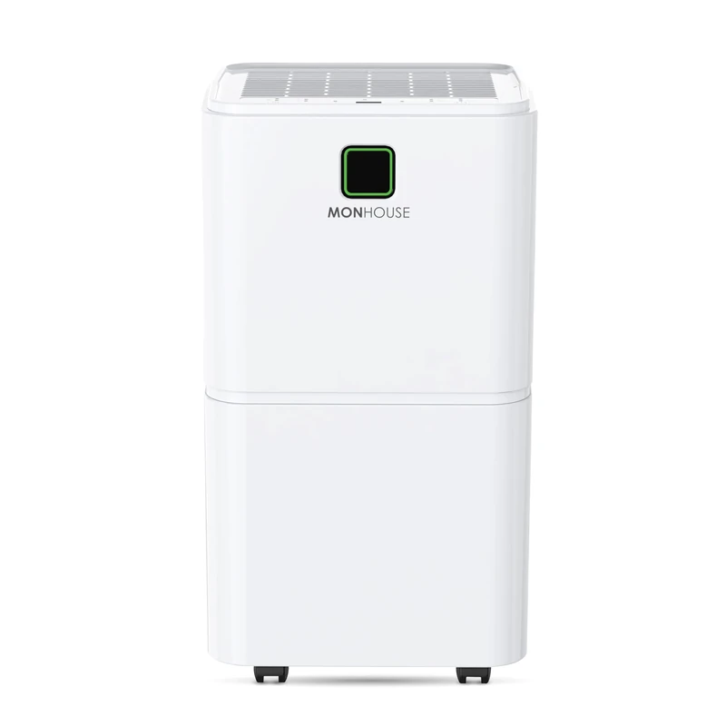 MONHOUSE 12L/Day Digital Dehumidifier - Sleep Mode, 24 HR Timer For Laundry Drying, Bedroom, Basement, Garage & Kitchen - Portable Electric Mould, Damp, Condensation Remover - Quiet Moisture Absorber