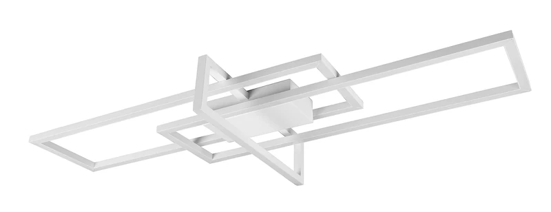 Trio, Ceiling Light, Salinas incl. 1 x LED,SMD,34,0 Watt,4000K,4100 Lm. Body: Metal, matt White L:100 cm, L:40 cm, H:11,5 cm,4000K