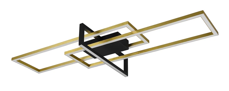 Trio Leuchten Salinas 620310308 LED Ceiling Light Metal Brass/Matte Black with 34 Watt LED Switch Dimmer