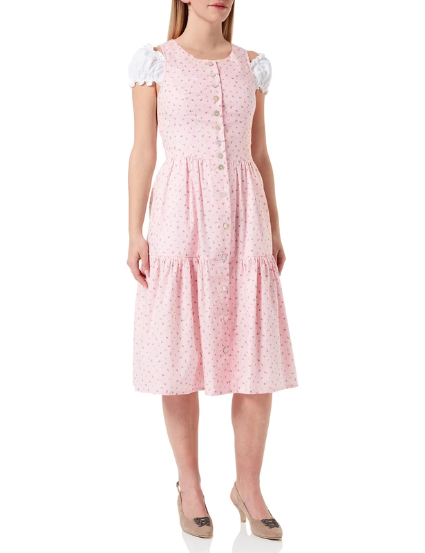 BERWIN & WOLFF TRACHT FOLKLORE LANDHAUS Women's 825049 Dress, Rosa, 38