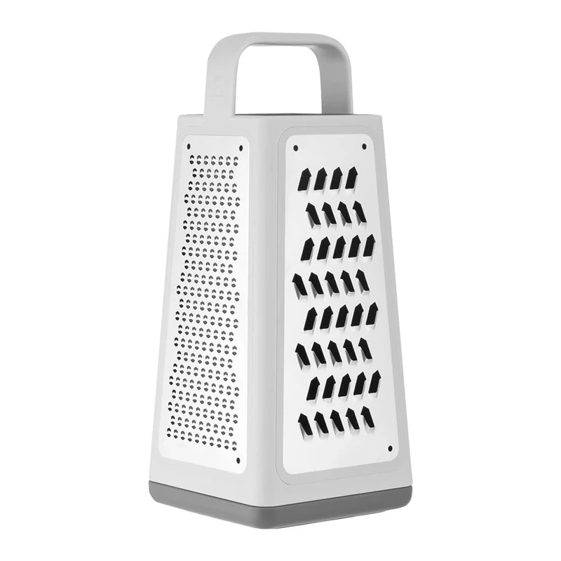 ZWILLING Z-Cut Box Grater for Kitchen, Two-Way Grating Technology, Collecting Tray, Stainless Steel Blade, Dishwasher-Safe, Grey