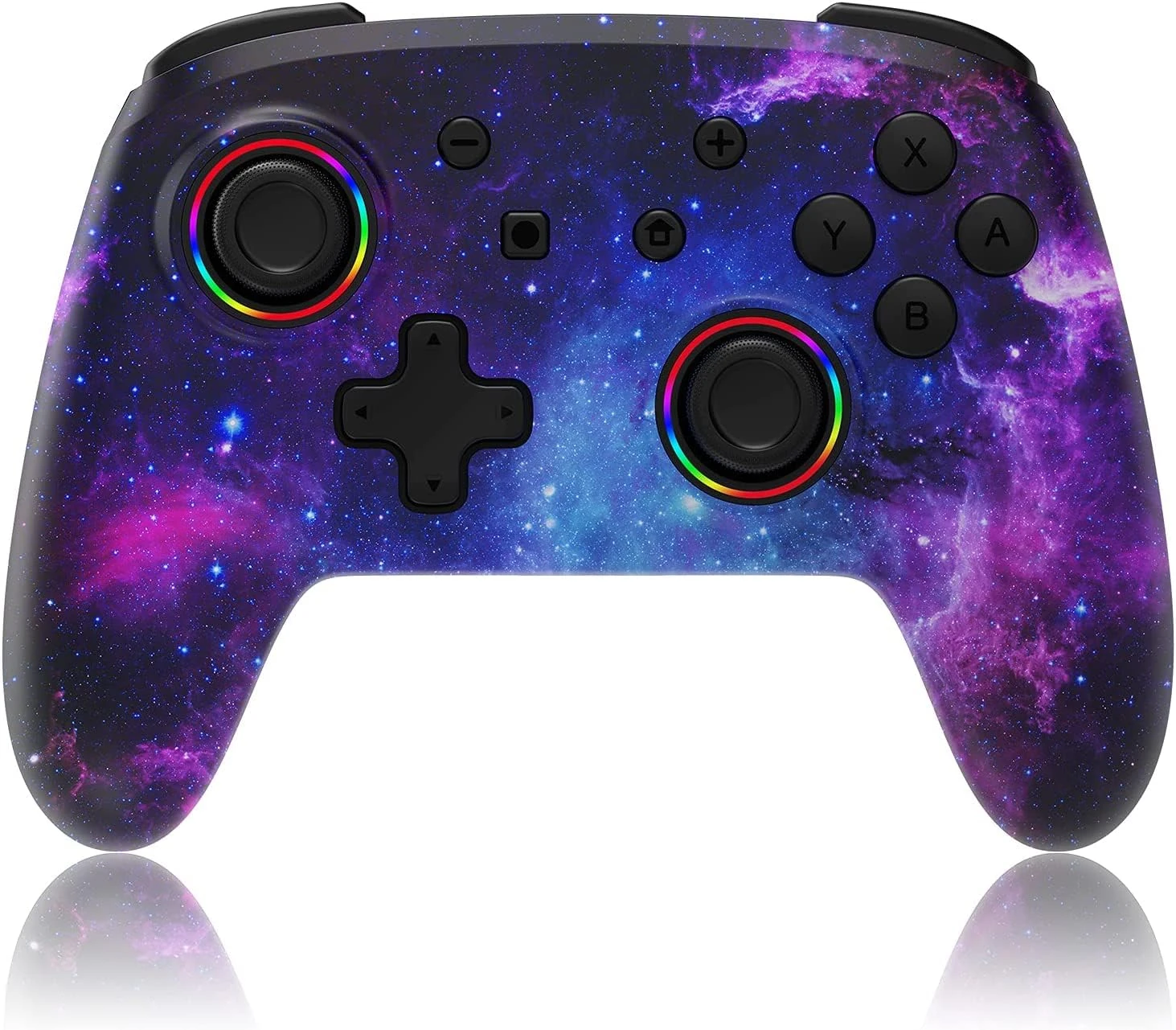 NexiGo Wireless Controller for Nintendo Switch/Switch Lite/OLED, Bluetooth, Vibration, Motion, Turbo and LED Light (Cosmic Nebula)