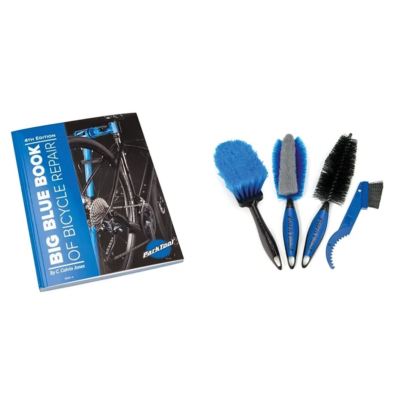 Park Tool Unisex's BBB-4 BBB-4-Big Blue Book Of Bicycle Repair Volume IV, A4 & BCB-4.2 Bike Cleaning Brush Set Tool