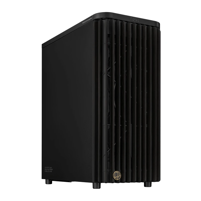 ASUS ProArt PA401 Wood Edition ATX Chassis with Metal Panel, Compatible with 314mm GPU, Compatible with 240mm Radiators, Two 160mm Fans, Removable PSU Bracket - Beige - Image 1