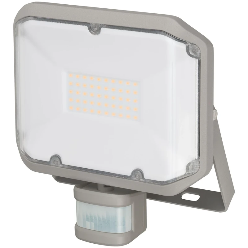 Brennenstuhl LED Floodlight AL 3050 with PIR / LED Spotlight for Outdoor Use with Motion Sensor and 3110 Lumen (LED Light for Wall Mounting, 30W, Warm-white Light 3000K, IP44)