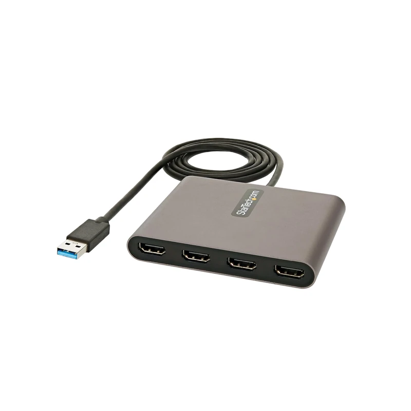 StarTech.com USB 3.0 to Quad HDMI Adapter, USB to 4x HDMI Monitor Converter for Windows , TAA (no support for macOS/ChromeOS/Linux)