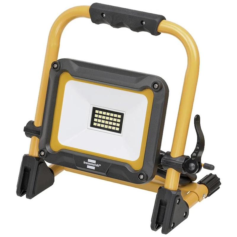 Brennenstuhl Jaro 2050 M LED Work Spotlight (20 W, 1950 lm, 6500 K, IP65, LED Construction Spotlight with 2 m Cable, Quick Release Closure)