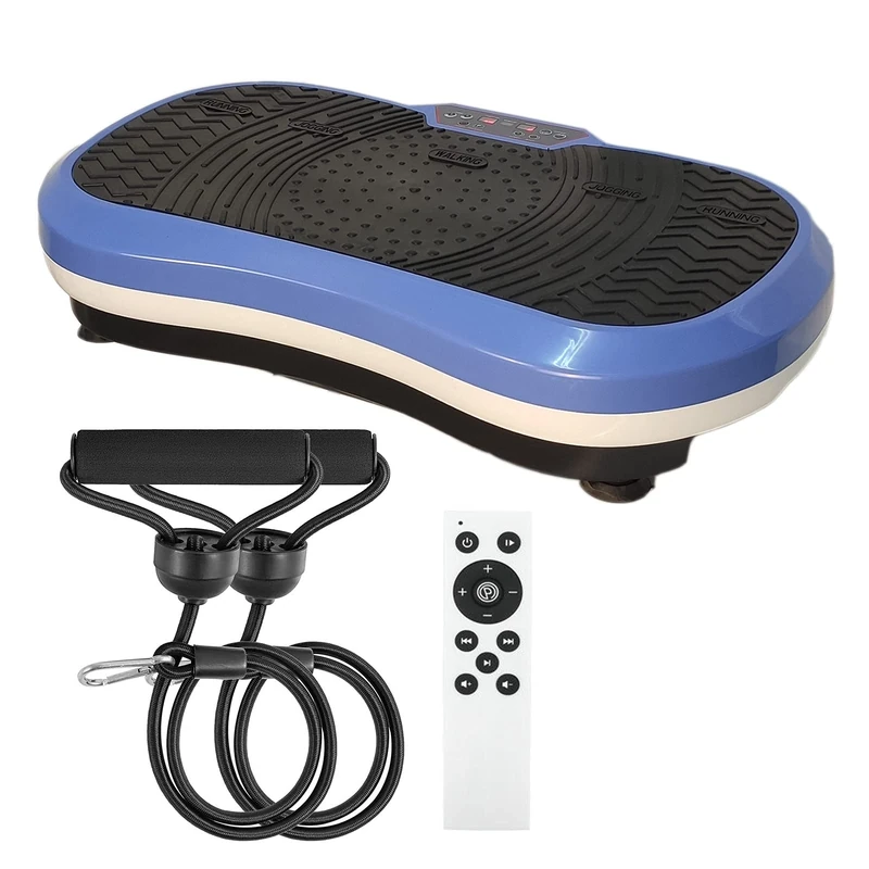 FFitness Vibration Board Ultra Slim 9 Programmes 99km/h Training Aerobic Muscle Exercises Resistance Bands | Max 120kg - Image 1