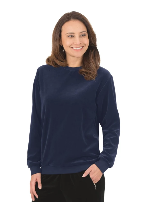 Trigema Women's 554501 Sweatshirt, Navy, S