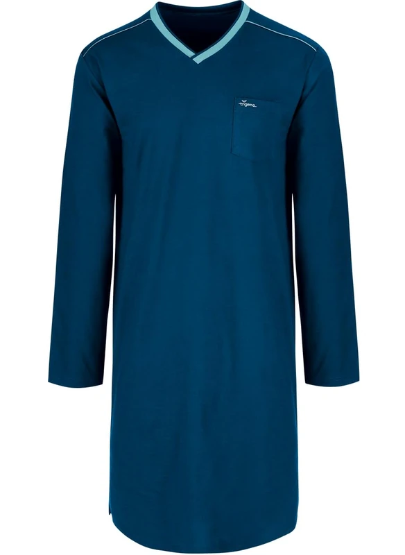 Trigema Men's 639007 Night Shirt, saphir-C2C, XL