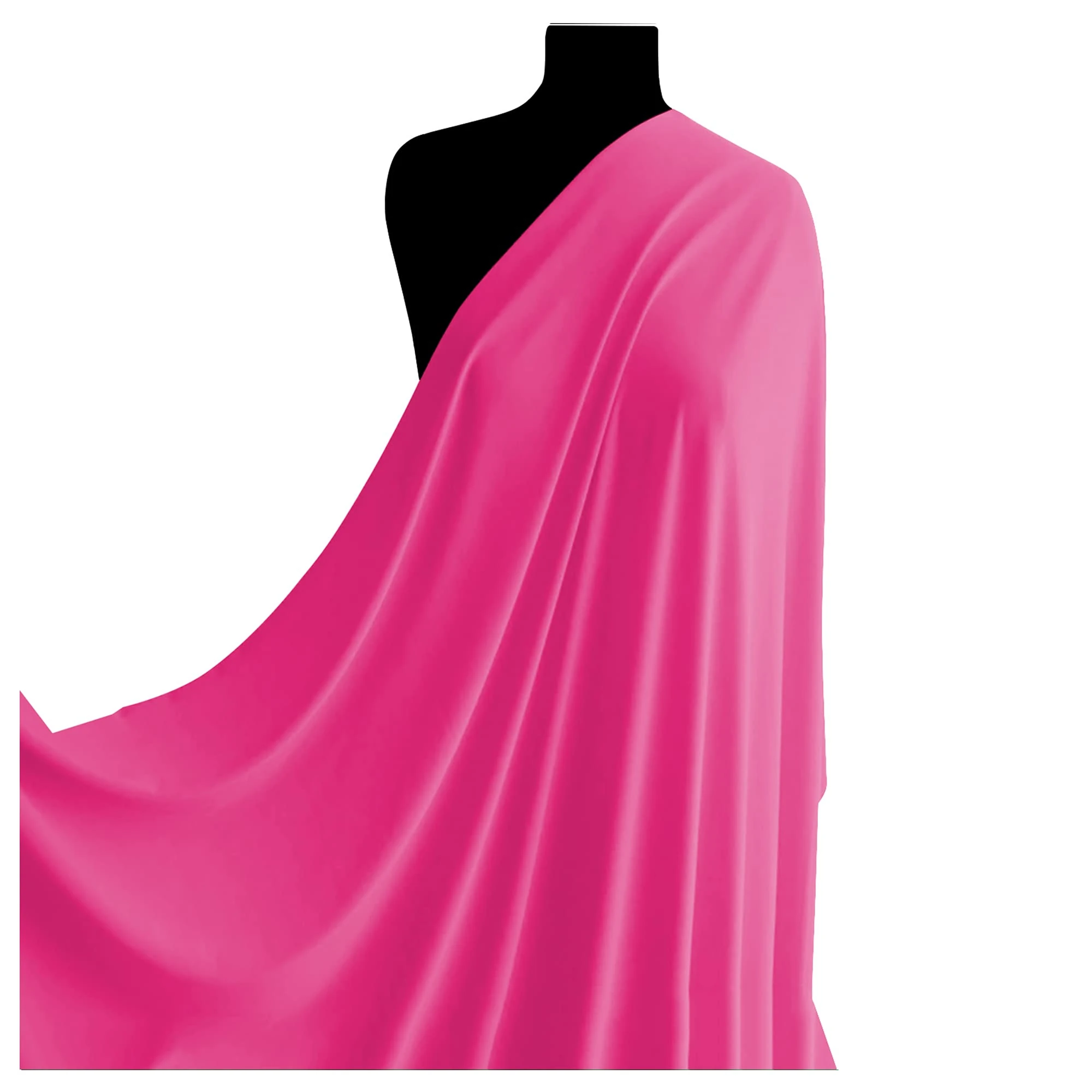 Hot Pink Lycra Nylon Spandex Fabric 4-Way Stretch Material for Dresses, Activewear, Swimwear, Dancewear, Decoration & Gymnastics l 60" - 150cm Wide | Sold by The Metre