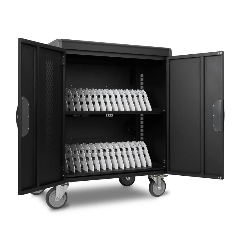 Kensington AC32 32-Bay Charging Cabinet for 15.6" Devices, Lockable Wheeled UK Multi Charge Station (K62327UK)