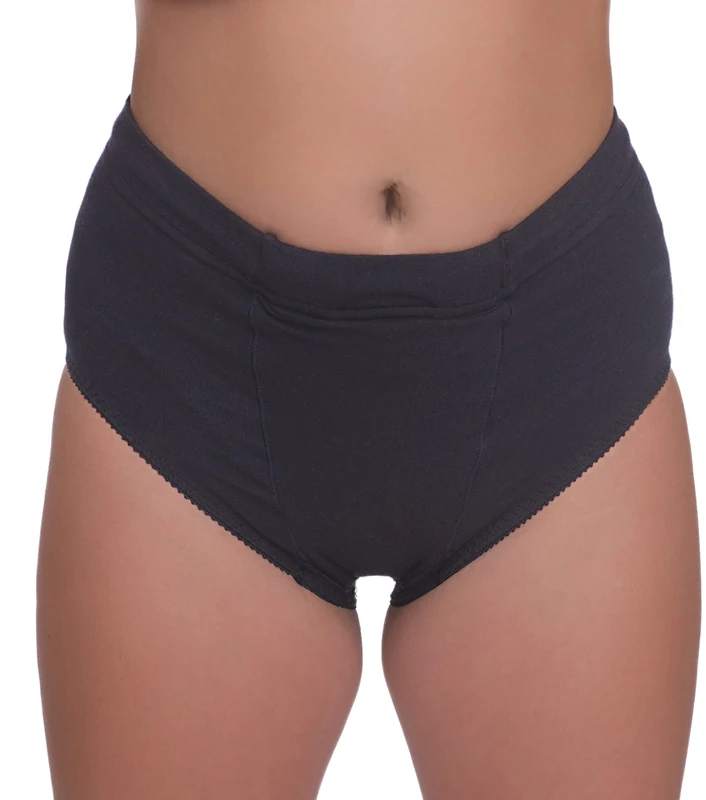 Underworks Vulvar Varicosity and Prolapse Support Brief Groin Compression Bands - 521, Black, XXL