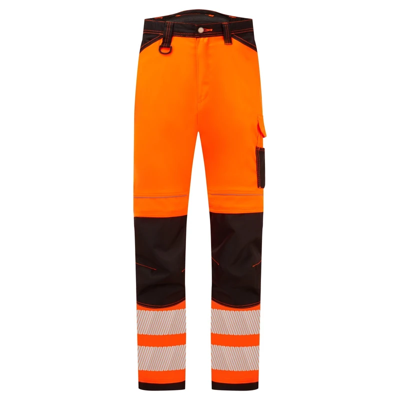 Portwest PW303 PW3 Hi-Vis Lightweight Stretch Work Trousers 2 Side Pockets