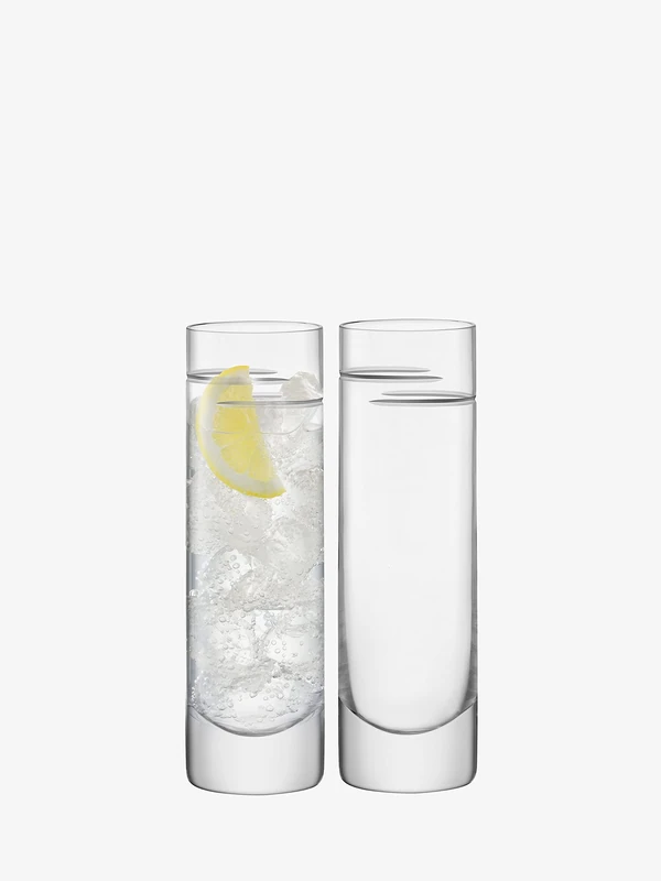 LSA International Verso Long Drink Glass 250ml Clear/Cut x 2