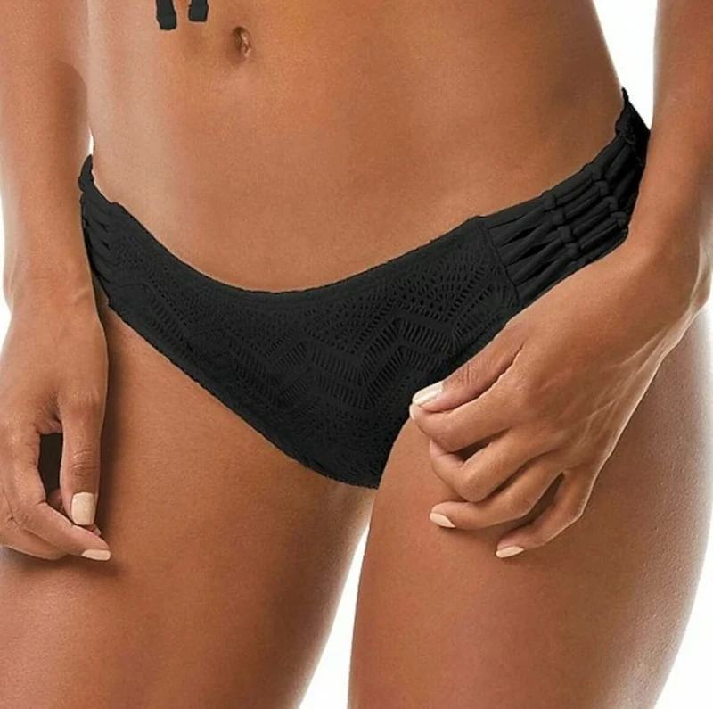 Vince Camuto Crochet Bikini Bottoms Black MD