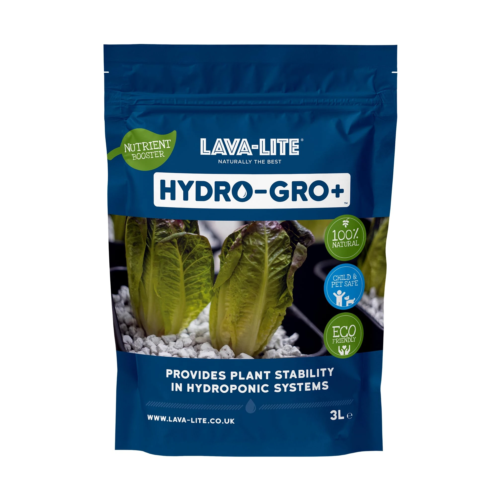 Lava-Lite Hydro-Gro+ Hydroponic Media Aquaponics Media Perfect for Growing Healthier Plants with Our Premium Hydroponic Medium, Available in 1 Litre or 3 Litres (3 Litres)