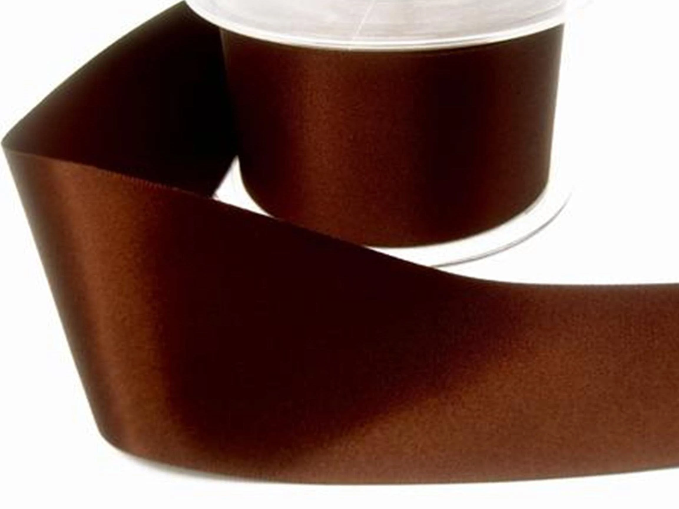 Double Sided Faced Satin Ribbon Size 38mm x 10 Meters (Brown) Perfect for Gifts Wrap Sew Party, Decorations Events Dress Wedding Christmas Crafts, Bows Car, DIY, Bouquets, Cake More