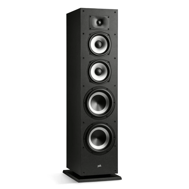 Polk Audio Monitor XT70 High-Resolution Floor-Standing Tower Loudspeaker, Hi-Res Certified Performance Speaker, Dolby Atmos Certified & DTS:X Compatible, Pack of 1 Speaker, Black