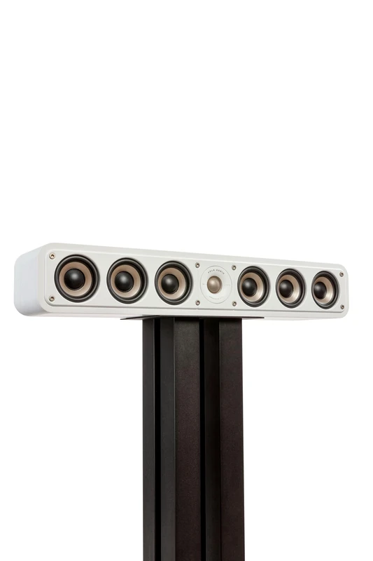 Polk Audio Signature Elite ES35 Center Speaker, Slim, High-Resolution Center Speaker, Hi-Res Certified, Dolby Atmos and DTS: X Compatible (One Piece) - White