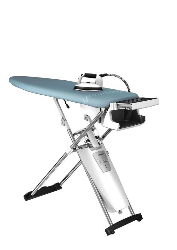 Laurastar S Pure Ironing System, Hygienic Steam Kills Bacteria, Viruses and Dust Mites, Active Board, Integrated Wheels, Removable Water Tank, Pearl Blue