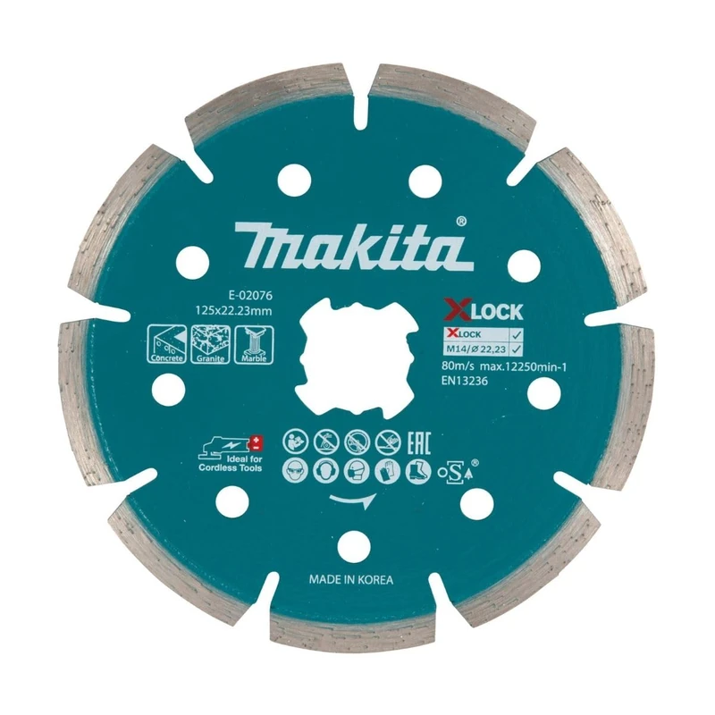 Makita E-02076 X-Lock 125mm Diamond Wheel, Segmented