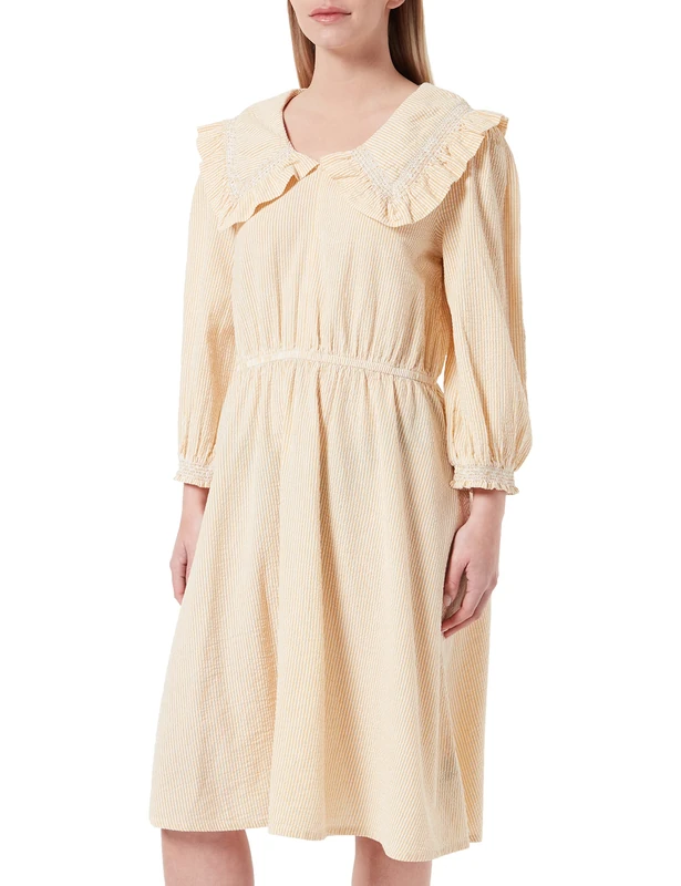Unmade Copenhagen Womens Nivi Dress Dress, Yellow, S/M