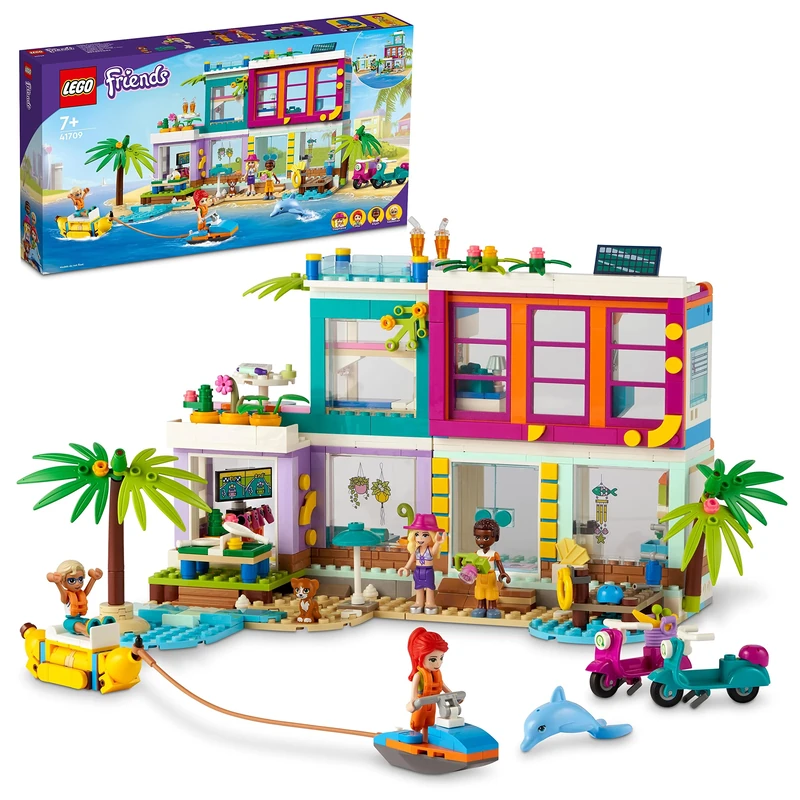 LEGO 41709 Building Set, Friends Holiday Beach House, Multicolour - Image 1