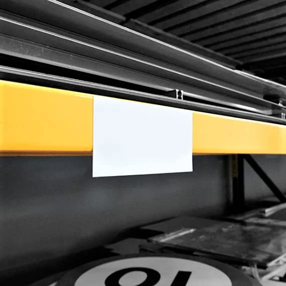 Magnetic Racking Label Strips - Writeable Gloss Vinyl - Use with Dry Wipe Pens - 150mm x 50mm - Pack of 100